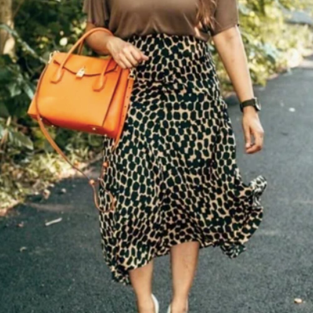 Who What Wear Asymmetrical Printed Skirt